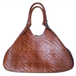 Cole Haan Genevieve Saddle Brown Leather Tote